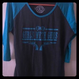 Girls With Guns 3/4 Raglan Tee
